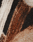 Tapis marron avec motifs géométriques beige et cuivre 160 x 230 cm ILYA
